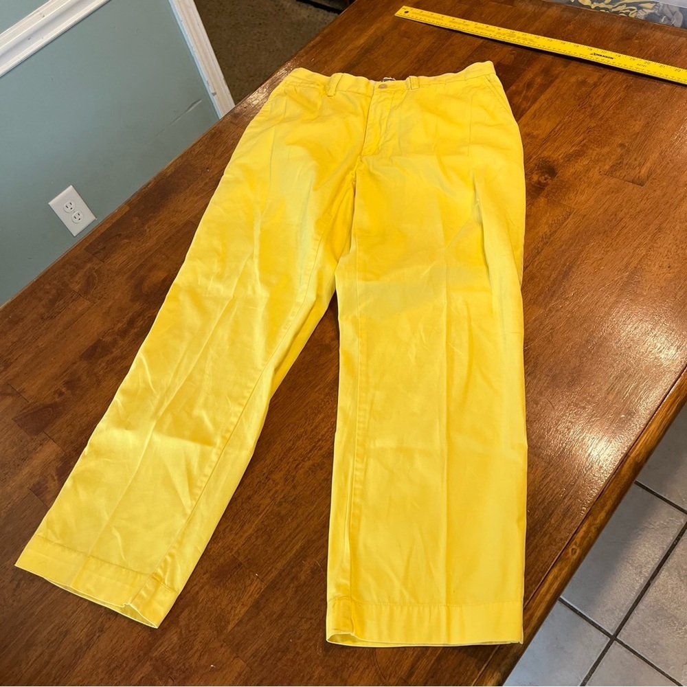 Polo Ralph Lauren Men's Bright Yellow Chinos 33 x 30 100% cotton
